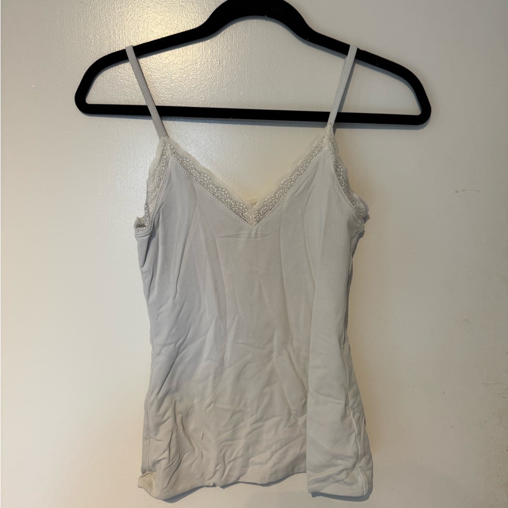 Aritzia off-white Fitted Camisole with Spaghetti Straps
